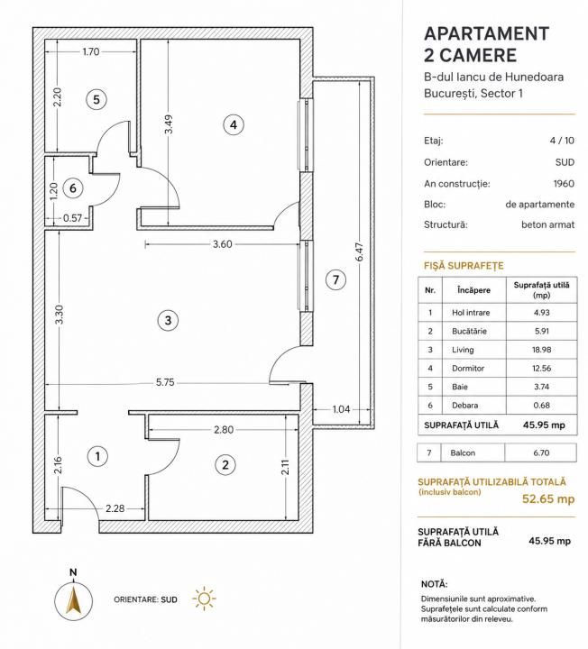 Apartament bulevardul Iancu de Hunedoara cu vedere liberă – fotografia 2 din 11