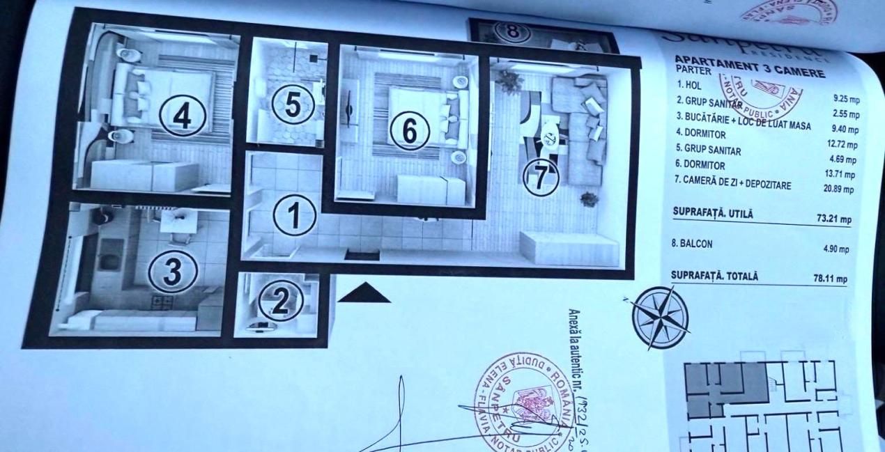 Apartament-3-Camere-Decomandat-73mp-Utili-Balcon-5mp-Parcare-Sanpetru-Residence – fotografia 17 din 17
