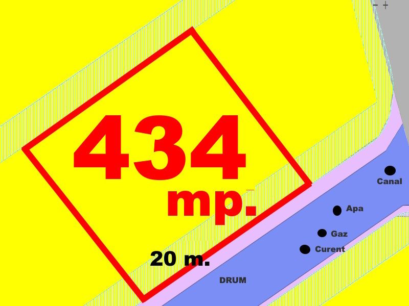 Teren Intravilan Alba Micesti 434 mp d=16,5 m 2 drumuri PUZ Aprobat Utilitatile – fotografia 4 din 7