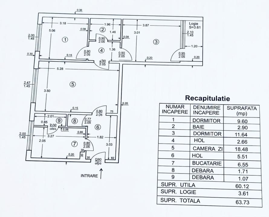 NEGRU VODA | 3 camere | semidecomandat | centrala termica – fotografia 9 din 9