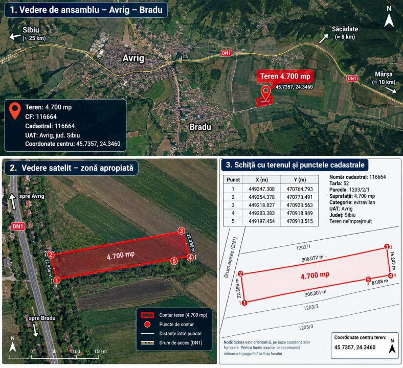 🌳 TEREN EXTRAVILAN 4.700 MP – AVrig, lângă pădure | 55.000 € – fotografia 1 din 2