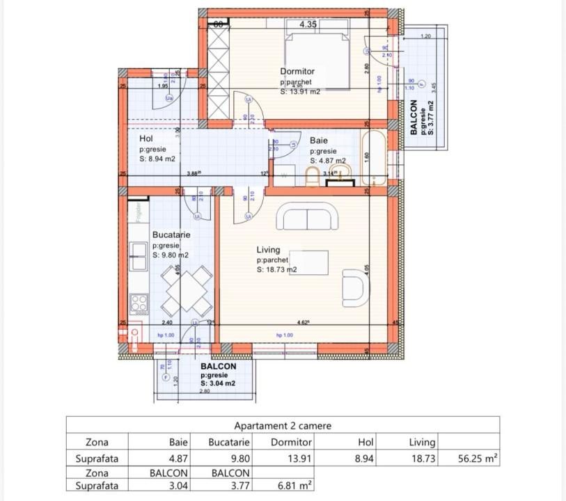 Vanzare-Apartament-2-Camere-56mp-Utili-7mp-Balcoane-Parcare – fotografia 12 din 12