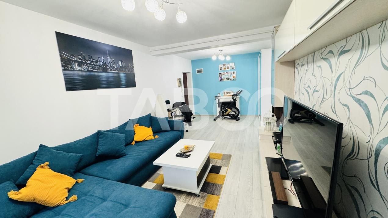 Apartament 3 camere de vanzare MOBILAT UTILAT 2 bai 1 parcare Selimbar – fotografia 11 din 12