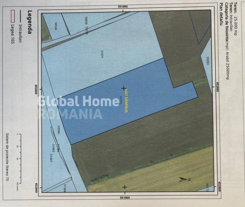 Teren 25000 MP | TG. MURES-SANPAUL | INTRAVILAN | 98 m acces DN 15 | A3 la 5 km – fotografia 8 din 9