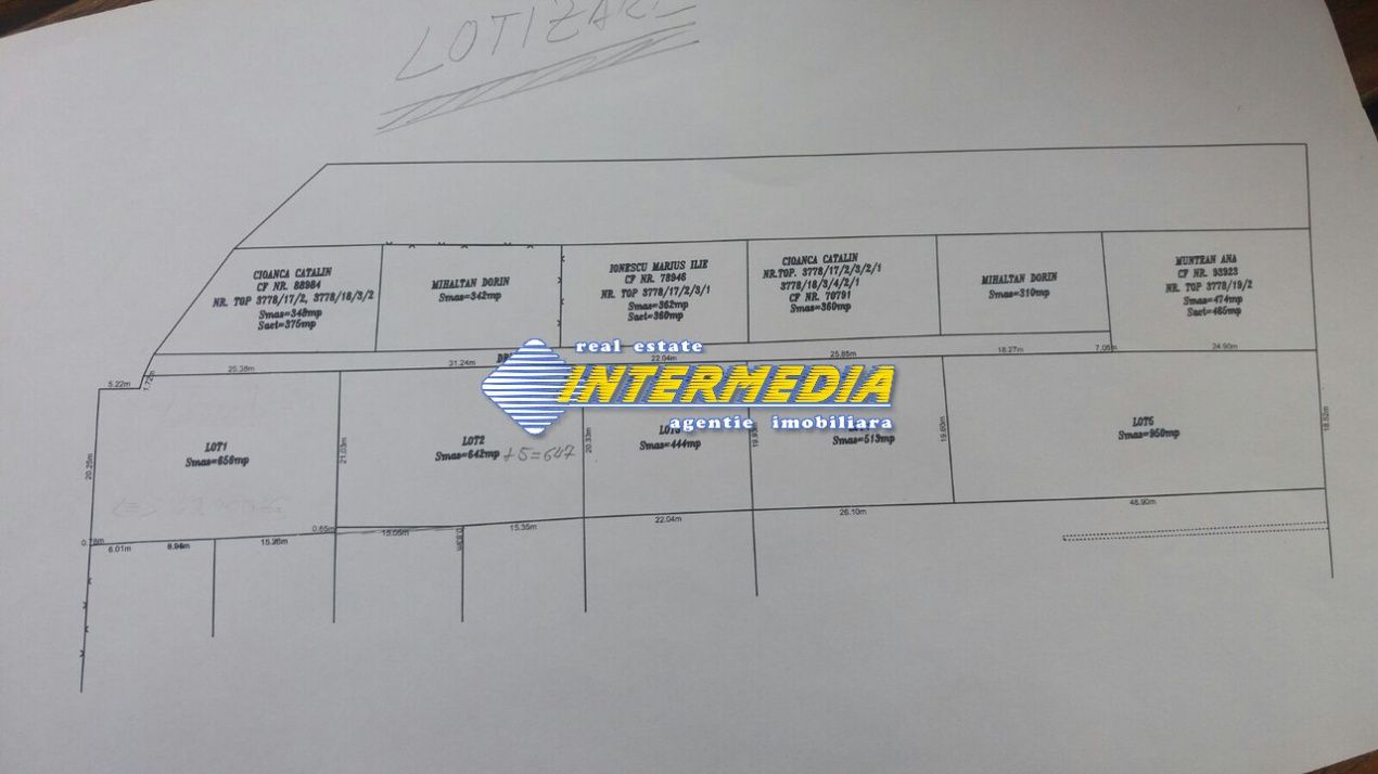 400 mp 600 mp Teren Intravilan de vanzare Alba Iulia Zona Cetate Skit – fotografia 3 din 4