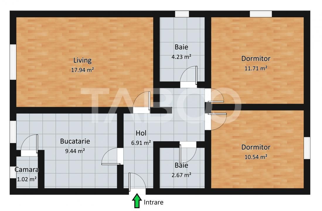 Apartament cu 3 camere decomandate in zona Turnisor din Sibiu – fotografia 3 din 10