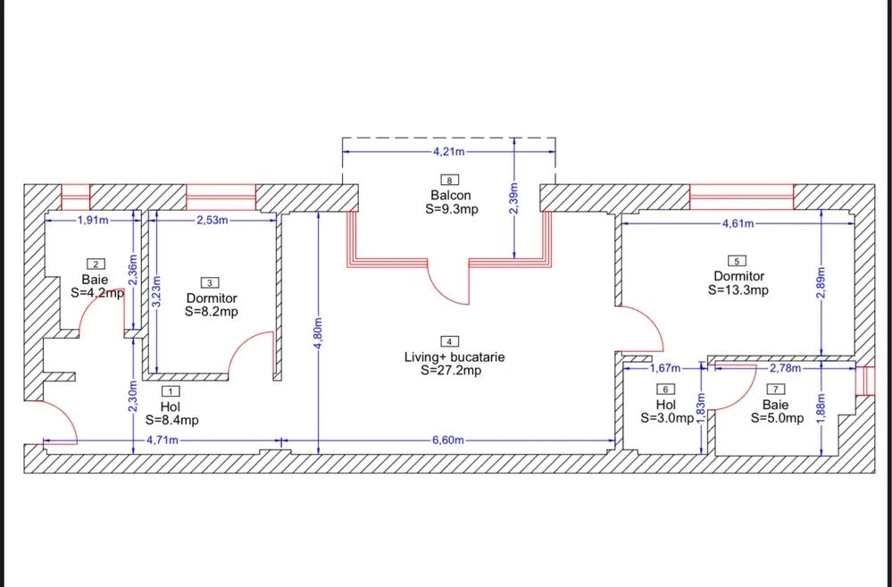 Apartament 3 camere, 70mp, mobilat complet modern, garaj, zona Borhanci! – fotografia 8 din 8