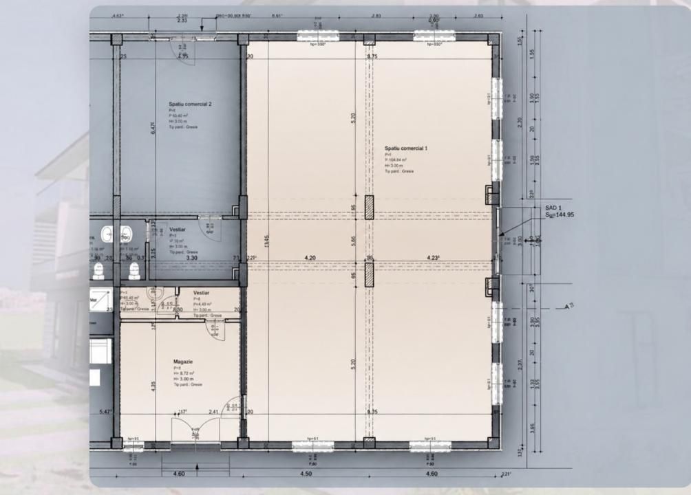 Spatiu comercial 146,70mp utili, 1 vestiar+1baie in Chisoda – fotografia 8 din 8
