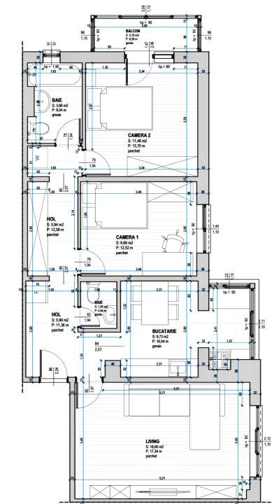 Apartament spatios, 3 camere, 66 mp utili - zona Lunei – fotografia 11 din 11