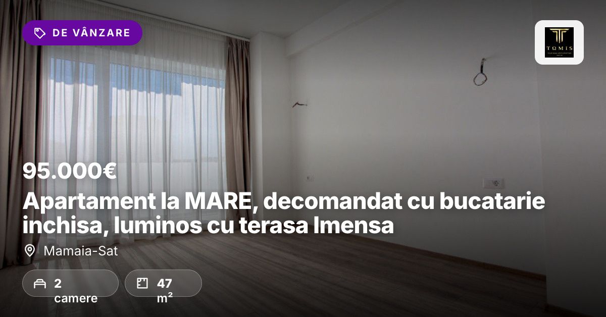 Apartament la MARE, decomandat cu bucatarie inchisa, luminos cu terasa Imensa – fotografia 1 din 26