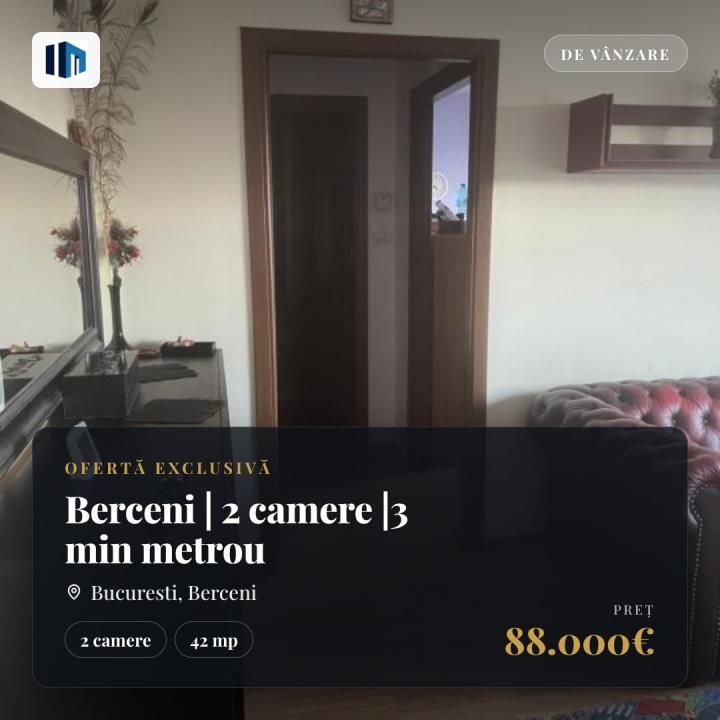 Berceni | 2 camere |3 min metrou – fotografia 1 din 9