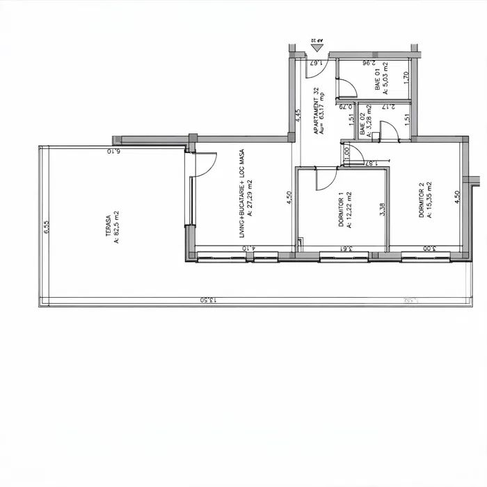 Apartament de vanzare 3 camere 63mp zona Vivo Valea Garbaului – fotografia 7 din 7