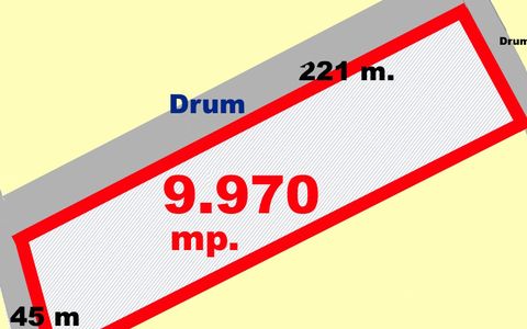 OKAZIE! Teren Intravilan Partos Su. 9970 mp d= 221 ml Drum public Utilitati fata