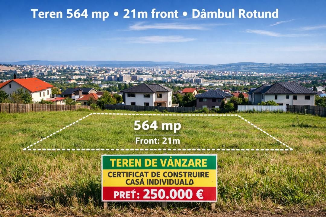Teren de vânzare Dâmbul Rotund, Ideal casă individuală, CU scos – fotografia 1 din 1
