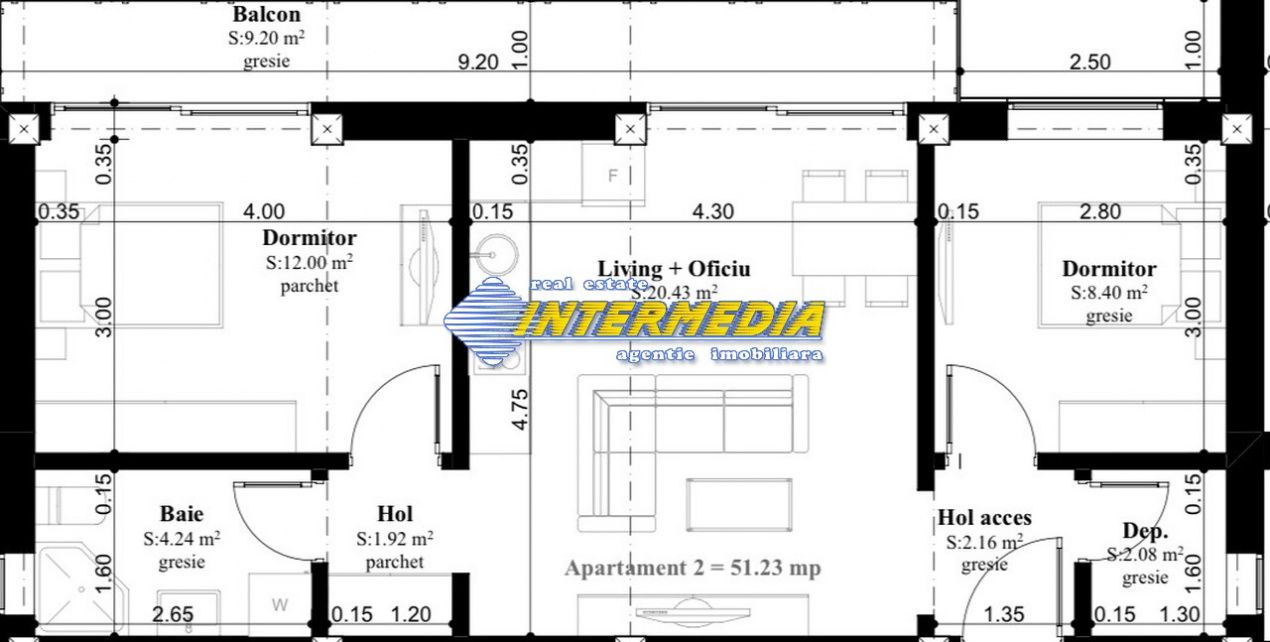 OKAZIE ! Ap. 2 camere 52 mp Bloc Nou 2025 Bucatarie Balcon mare Finisat parcare – fotografia 6 din 12