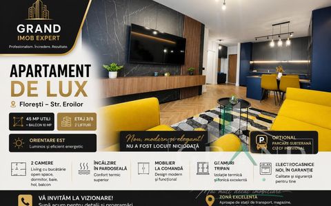 Apartament de Lux |  2 Camere |  Balcon | Parcare | Floresti/Eroilor