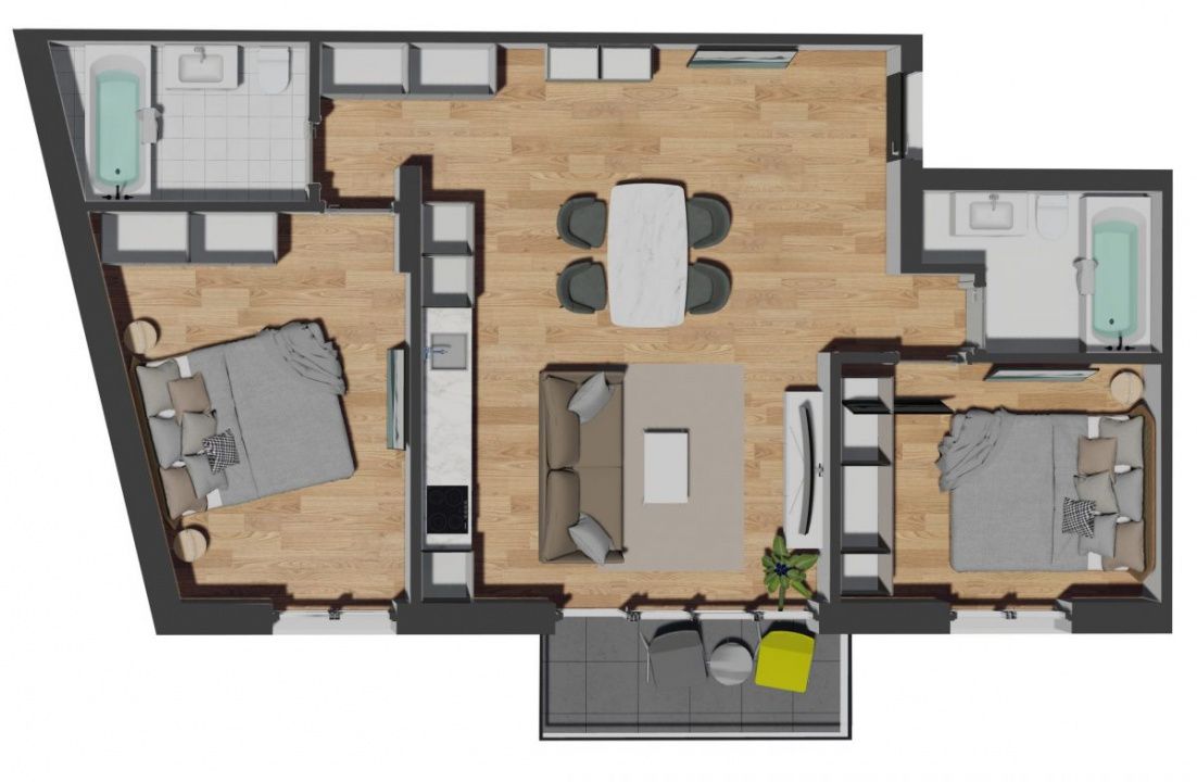 Apartament 3 camere | 2 bai | zona Vivo, Razoare – fotografia 1 din 3