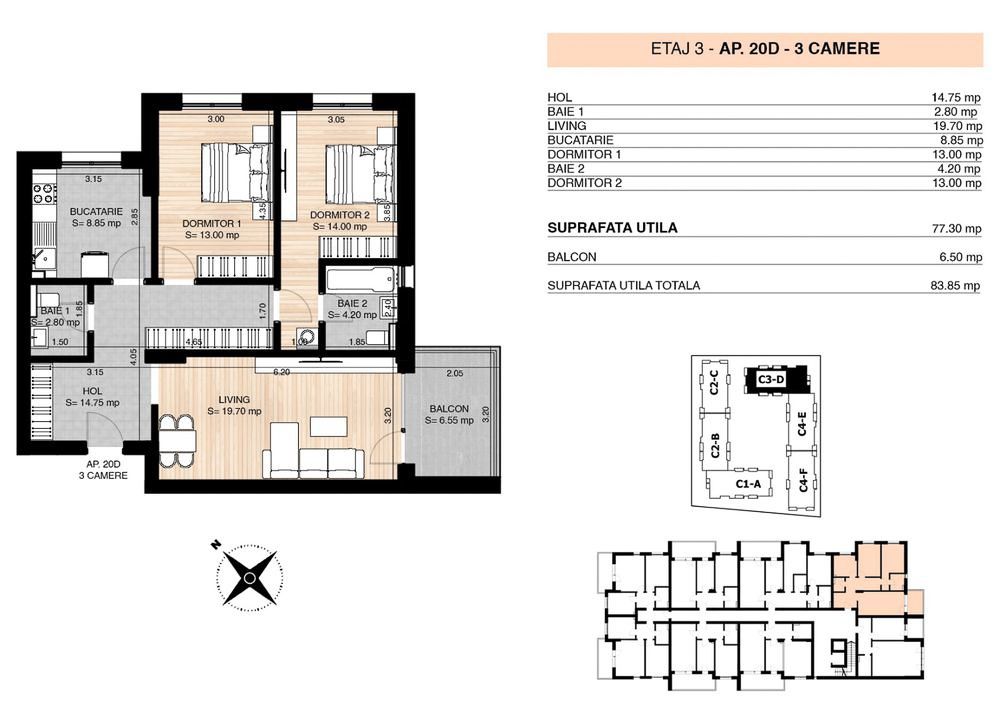 Apartament cu 3 camere de vânzare | Miluna Residence | Rond OMV Pipera – fotografia 18 din 20
