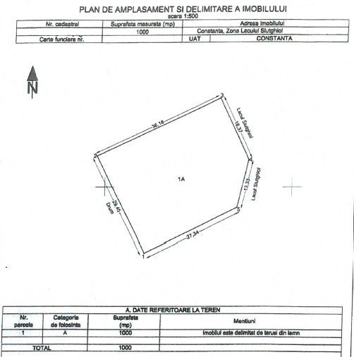 Oportunitate de investiție – Teren de 1.000 mp cu deschidere la Lacul Siutghiol – fotografia 5 din 5