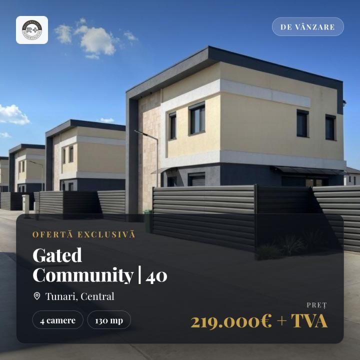 Gated Community în Tunari | 13 vile moderne | Gata de mutare – fotografia 1 din 48