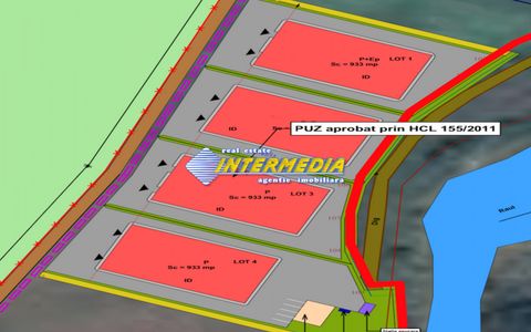 Teren Industrial de vanzare loturi de cate 3350 mp cu PUZ si utilitati in zona