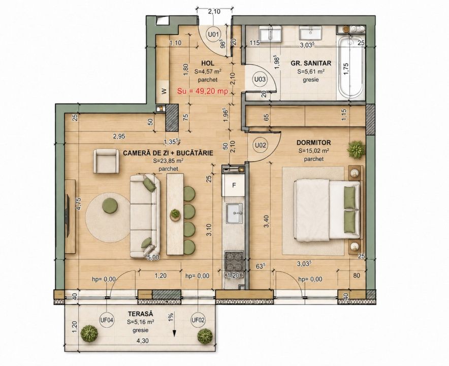 Apartament cu 3 camere in Terra Gardens, Cluj-Napoca – fotografia 5 din 7