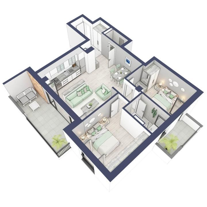 Apartament 3 camere, etaj 1, intabulare vara 2026 – fotografia 1 din 5