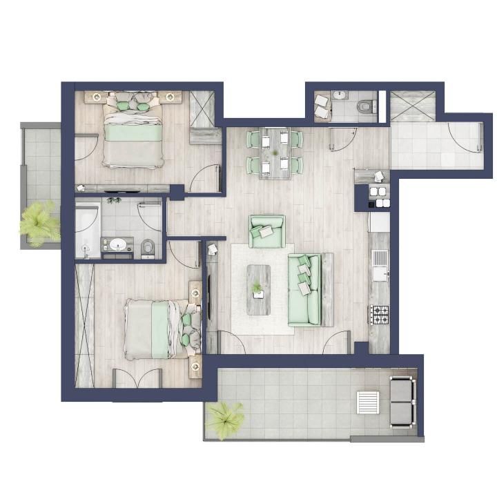Apartament 3 camere, etaj 2, intabulare vara 2026 – fotografia 5 din 5