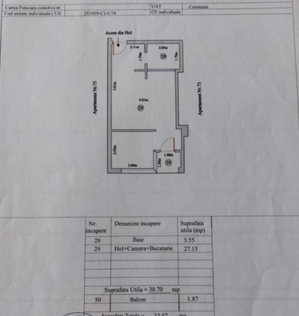 Studio modern în Tomis Nord – Campus Universitar-bloc 2020 – fotografia 11 din 15