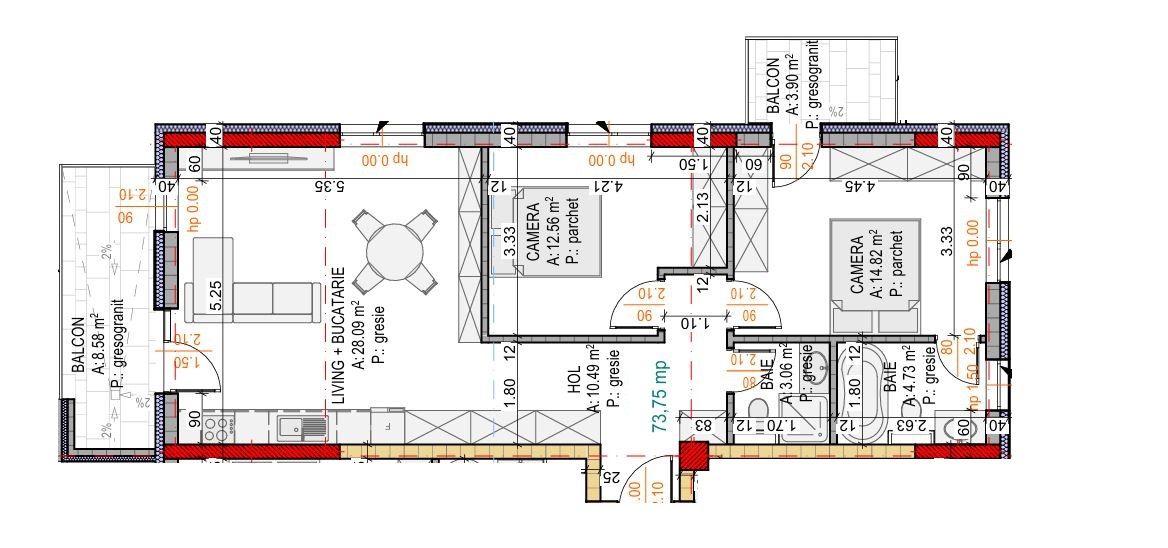 Apartament spatios in proiect premium, cartier Terra Gardens – fotografia 7 din 8
