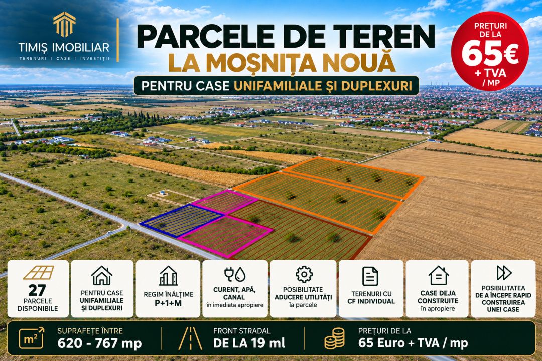 Teren 760 mp, CF individual – Moșnița Nouă – fotografia 4 din 14