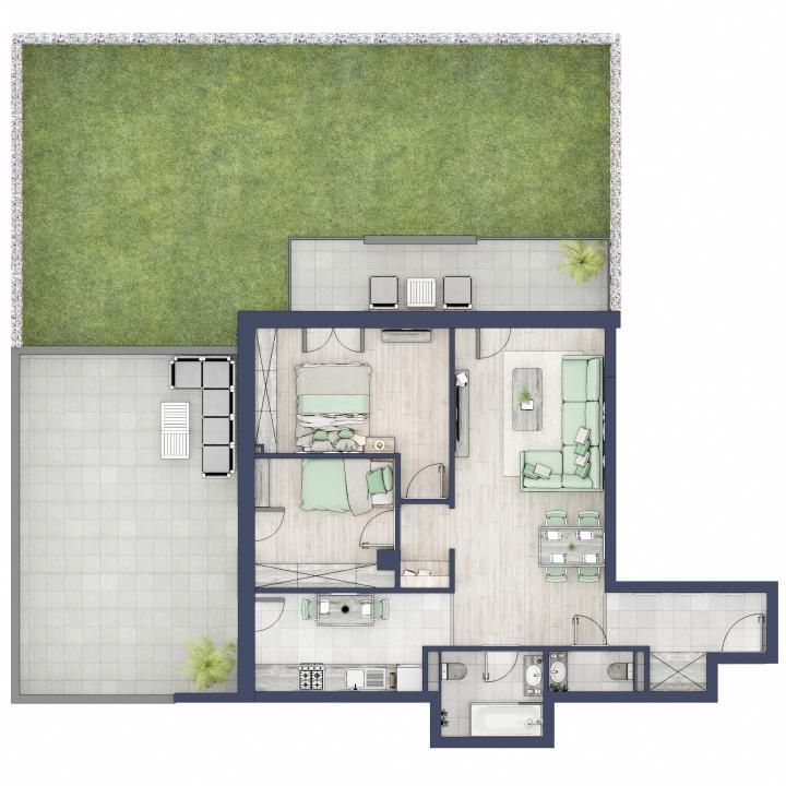Apartament 3 camere, Parter, intabulare vara 2026 – fotografia 1 din 7