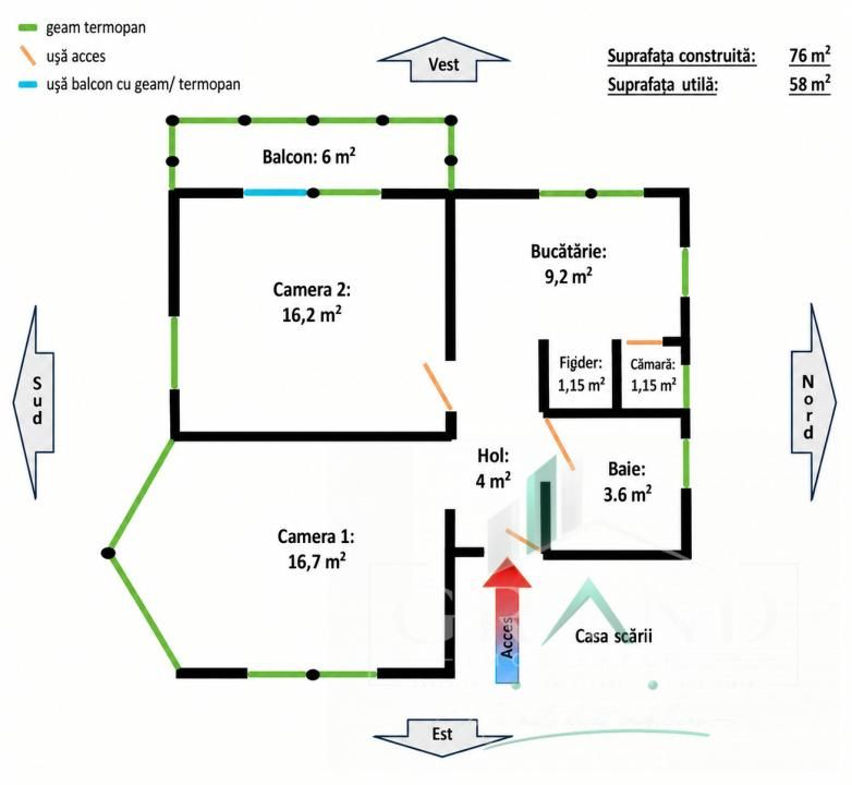 Apartament in vila | 2 camere | Decomandat | Parcare | Curte | Bulgaria/Ira – fotografia 1 din 14