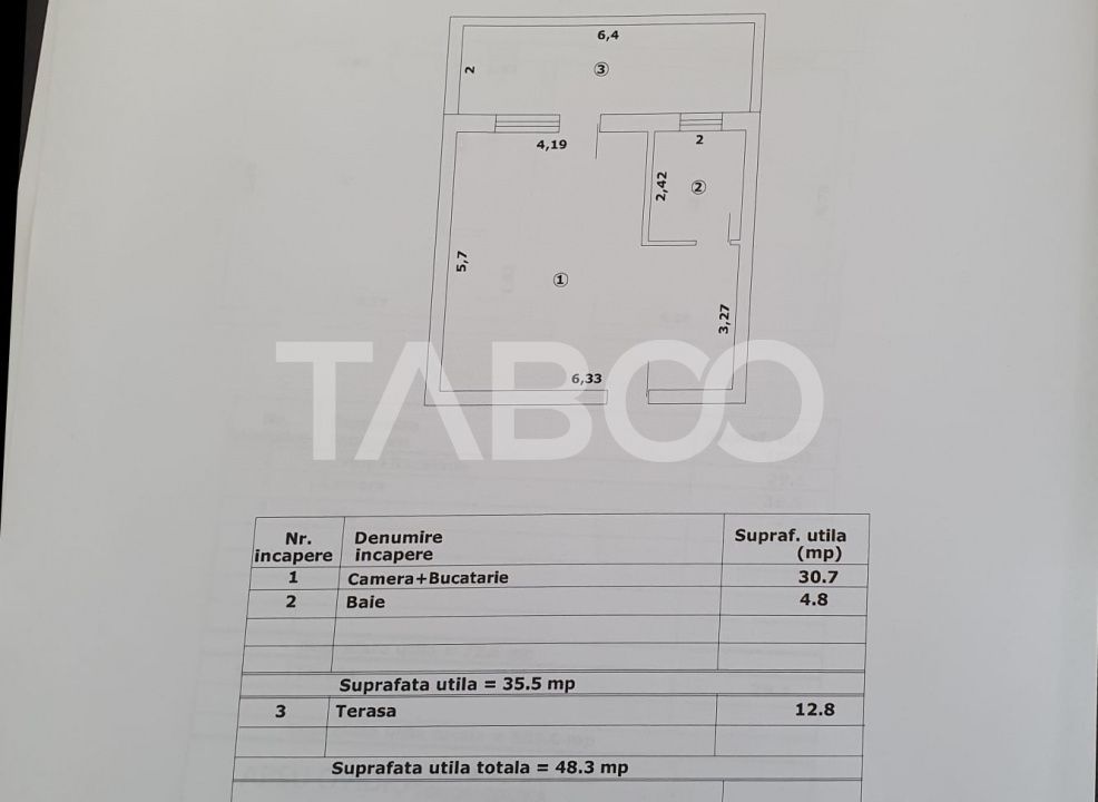 Studio de vanzare 36mp utili + terasa 13 mp constructie 2025 – fotografia 3 din 3