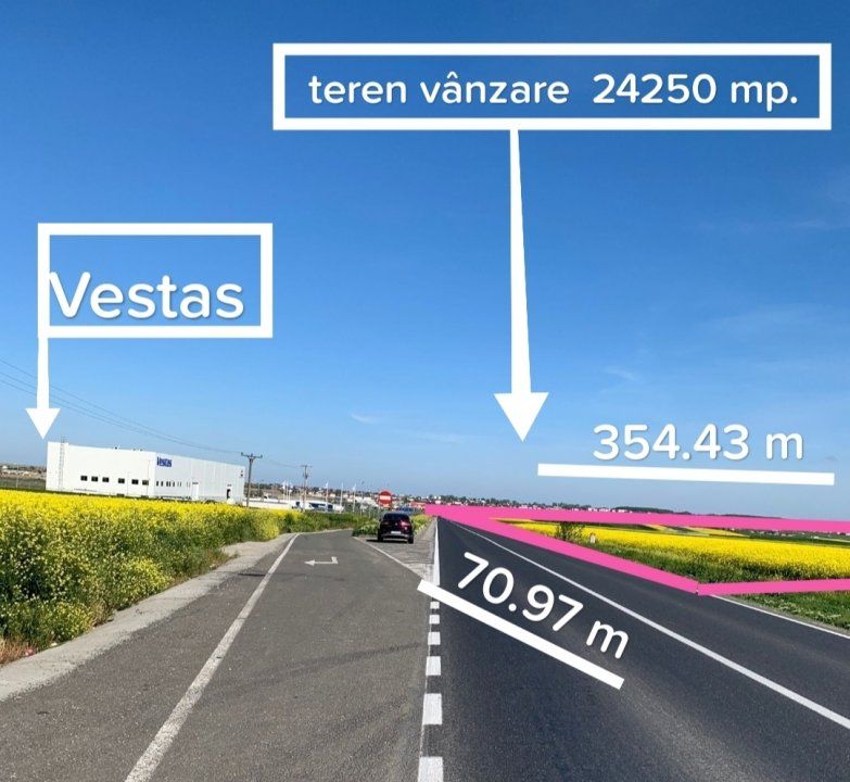 Vânzare Teren 2.5 ha. Constanta aeroport Mihail Kogălniceanu – fotografia 1 din 3