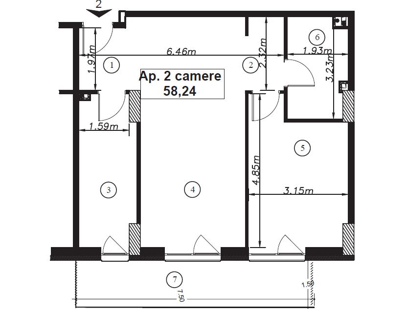 Apartament 2 Camere, 58,24 mp + Balcon 11,25 mp | Elite City, Mărăști – fotografia 8 din 8