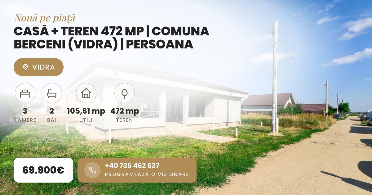 Casă + teren 472 mp | Comuna Berceni (Vidra) | Persoana Fizica | 0% comision – fotografia 11 din 11