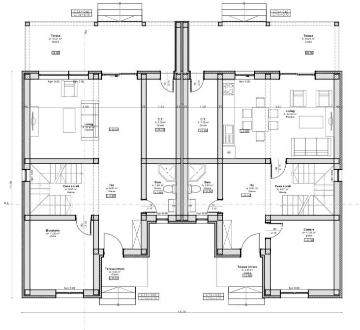 Duplex elegant, 4 camere, 105 mp, 250 mp teren - Sanandrei – fotografia 3 din 3