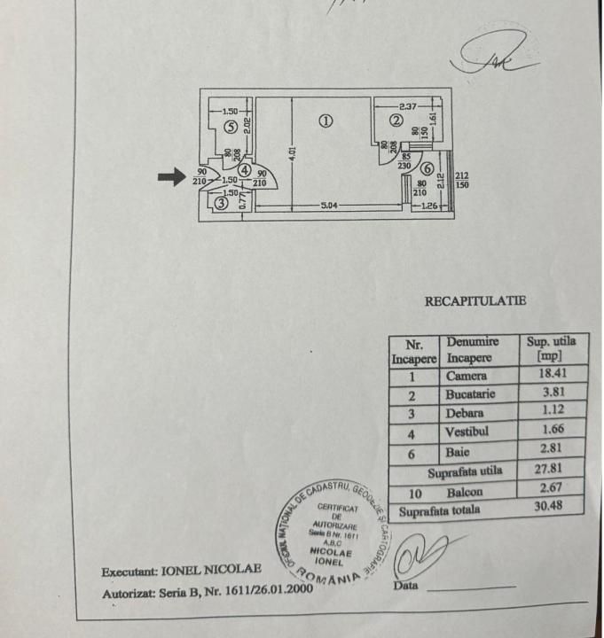 Garsoniera de vanzare | Costin Georgian | Bloc Reabilitat | Metrou | – fotografia 6 din 6