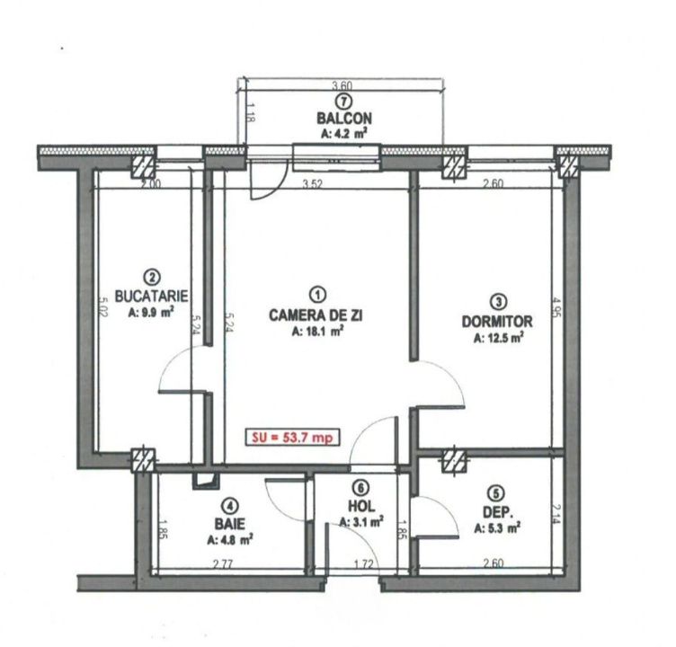 Apartament cu 2 camere si dressing, bloc nou, cu loc de parcare, Floresti – fotografia 1 din 8