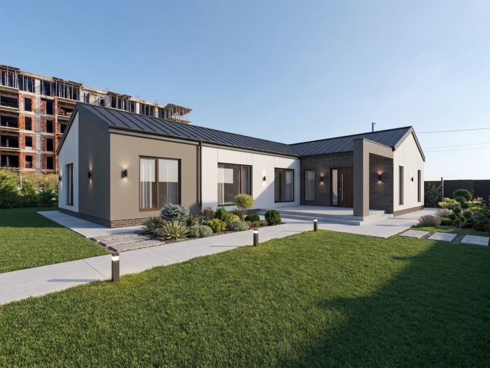 Casa individuala noua | Techirghiol | Curte 600 mp | Poarta acces auto – fotografia 1 din 17