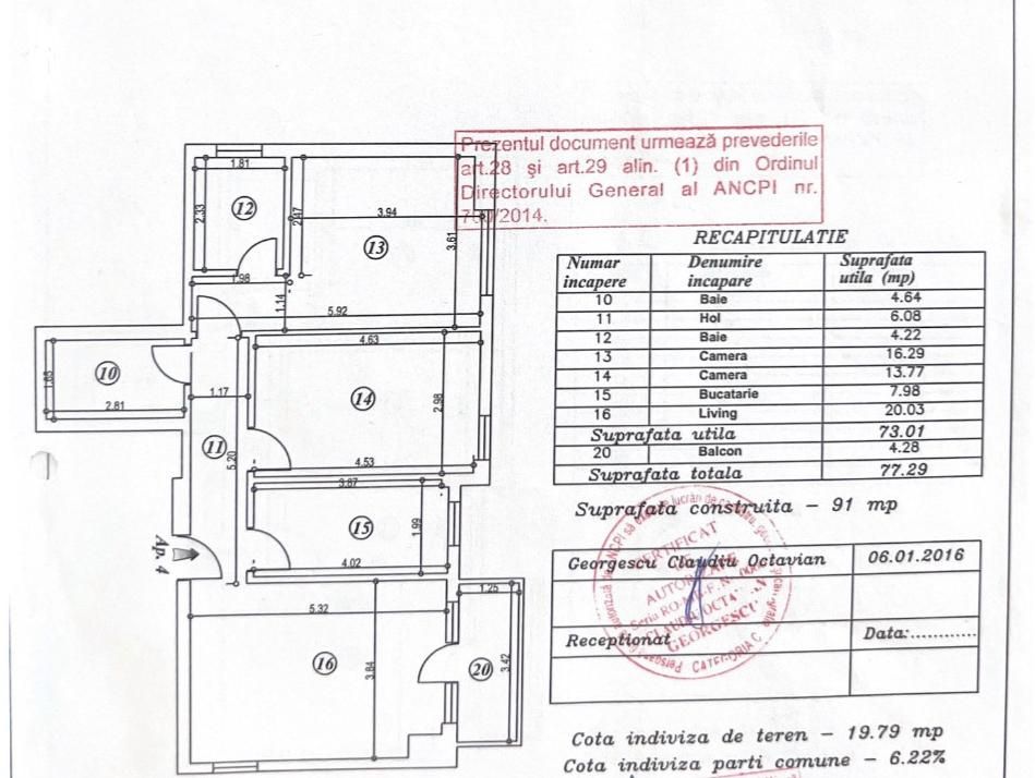 Apartament 3 camere 73MP | Sisesti | Balcon | Mobilat si utilat | – fotografia 9 din 9