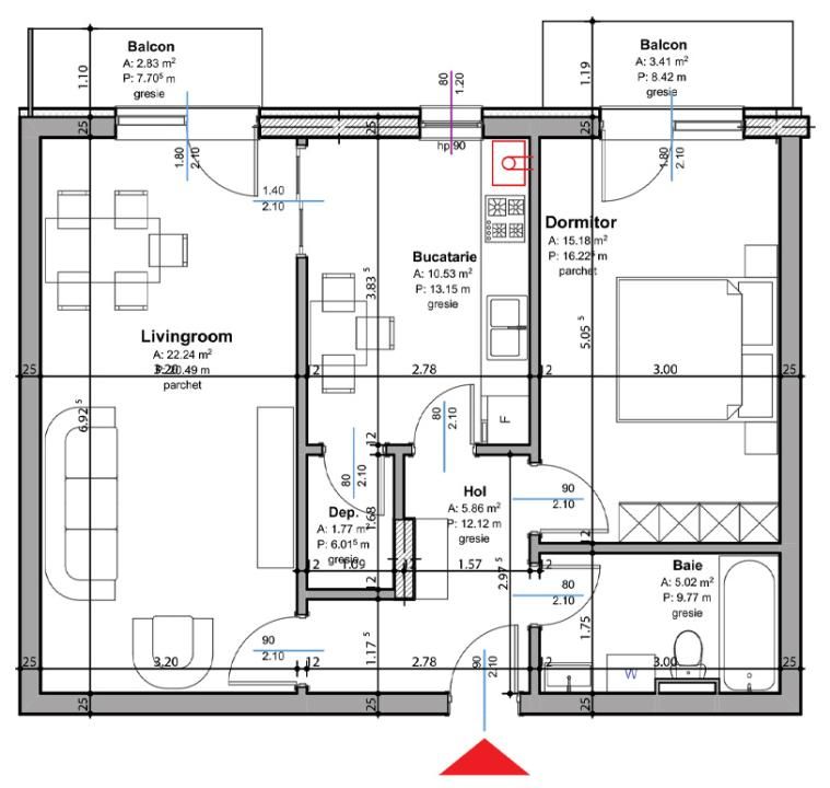 TVA inclus | Apartament 2 camere Pitesti | Zona Stadion – fotografia 15 din 15