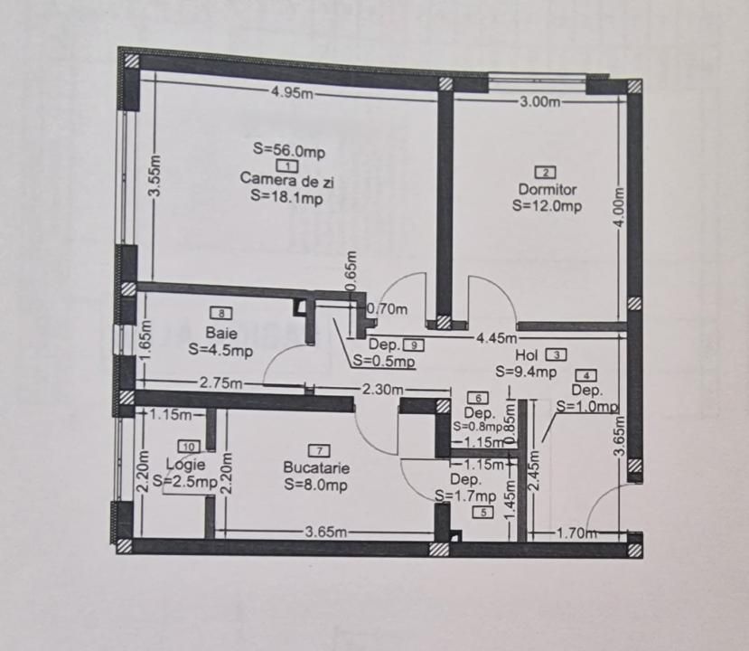 Apartament 2 camere decomandate, MODERN, 58.5 mp, parcare, zona Centrala! – fotografia 8 din 9