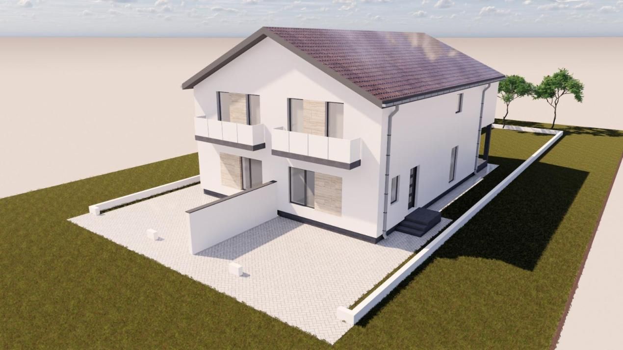 Duplex cu 4 camere, 100 mp utili, 10 mp terasa, 305 mp teren  - Sag – fotografia 1 din 5