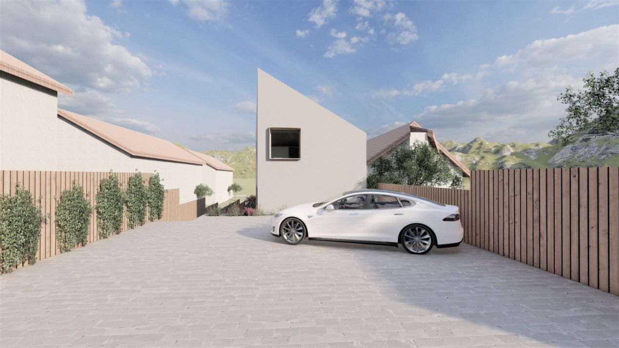 Casă cuplată modernă, 160 mp utili, semifinisată, curte amenajată – fotografia 14 din 17