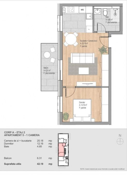 Apartament 2 camere, complex rezidential nou LIFT, finisat, parcare,str.Cetatii! – fotografia 4 din 6