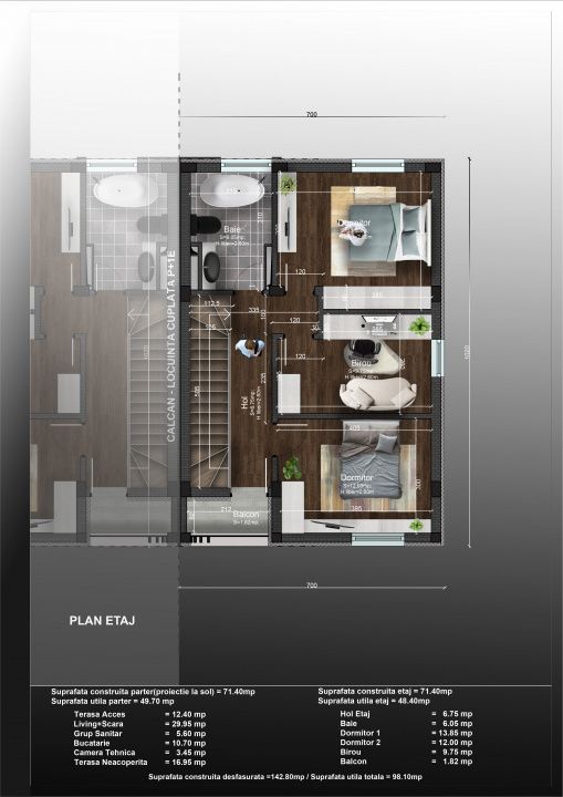 Casa 4 camere, P+1, 99mp | gaz, curent, apa si canal | Acces rapid DR9 – fotografia 10 din 16