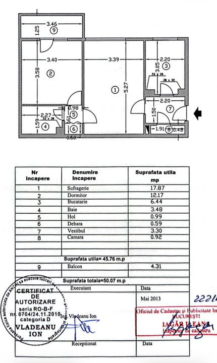 Apartament 2 camere-1 minut de mers pana la metrou  1 decembrie – fotografia 8 din 8