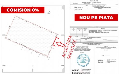 Pipera-Matei Millo-teren 3600mp-Drm. servitute proprietate-CU construire 2024